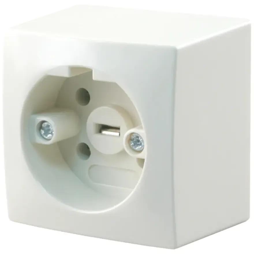 Perilex Wandcontactdoos Opbouw Crème