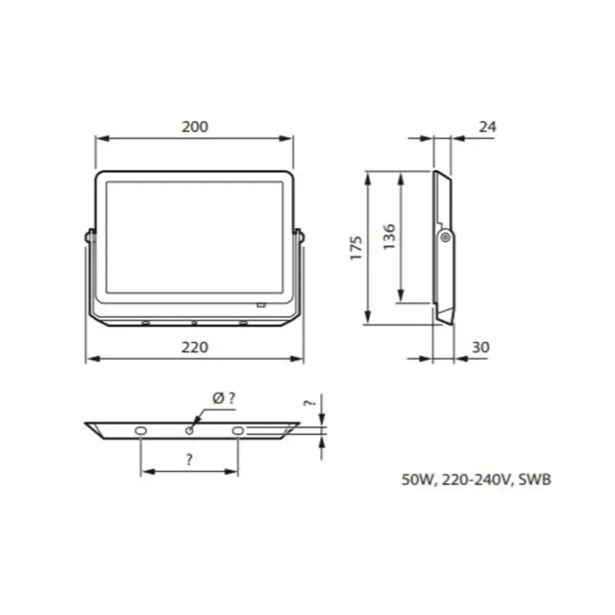 Philips breedstraler 4750 lumen 4000K 50W