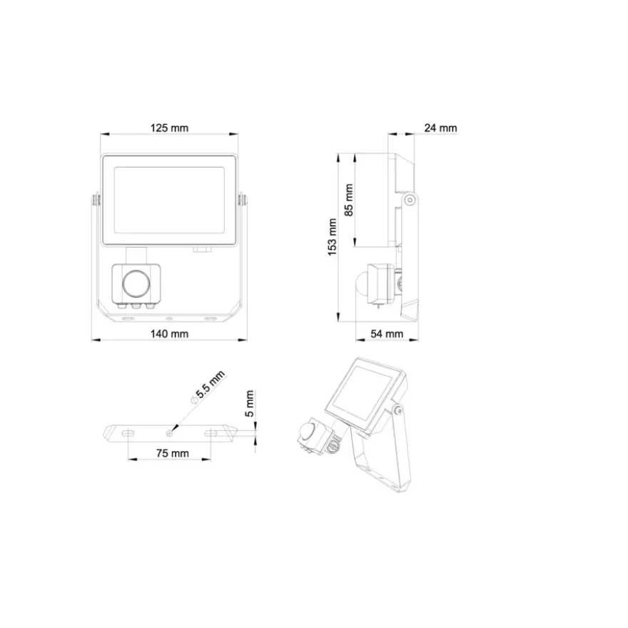 Philips breedstraler met bewegingssensor 1800 lumen 3000K 20W