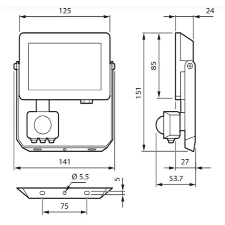 Philips breedstraler met bewegingssensor 1900 lumen 4000K 20W
