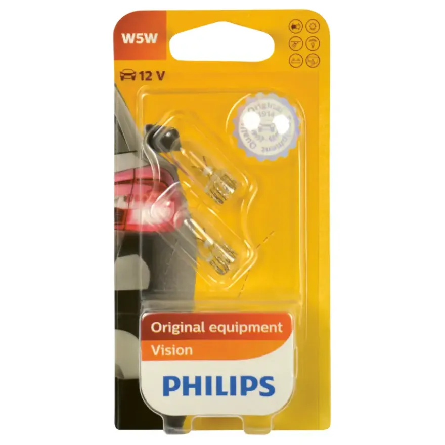 Philips autolampen W5W Vision 12961B2 2 stuks