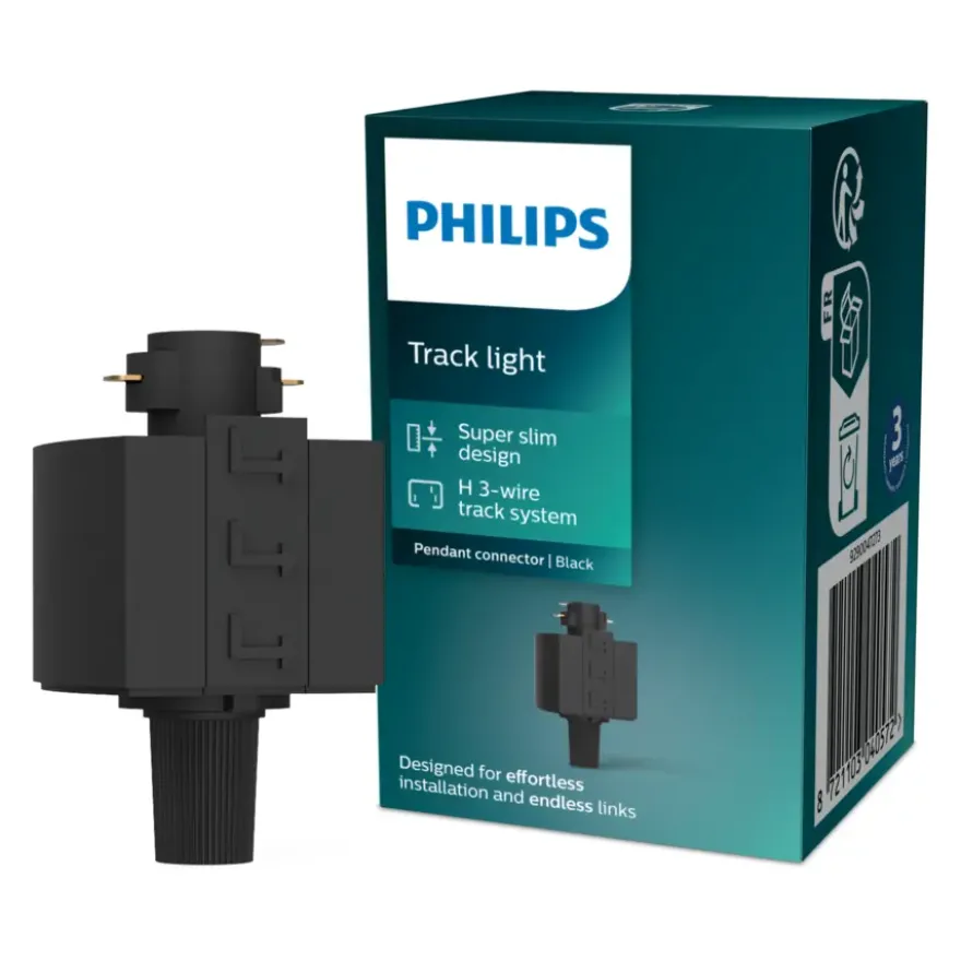 Philips EasyLink hanglamp adapter connector railverlichting zwart