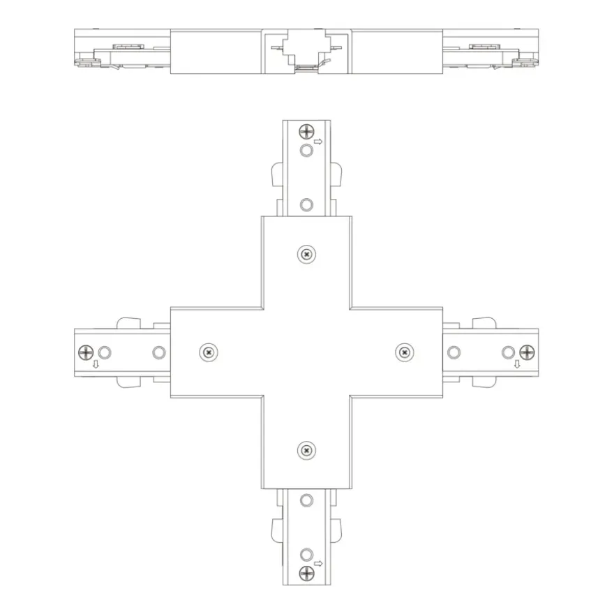 Philips EasyLink X-vormige conector railverlichting zwart