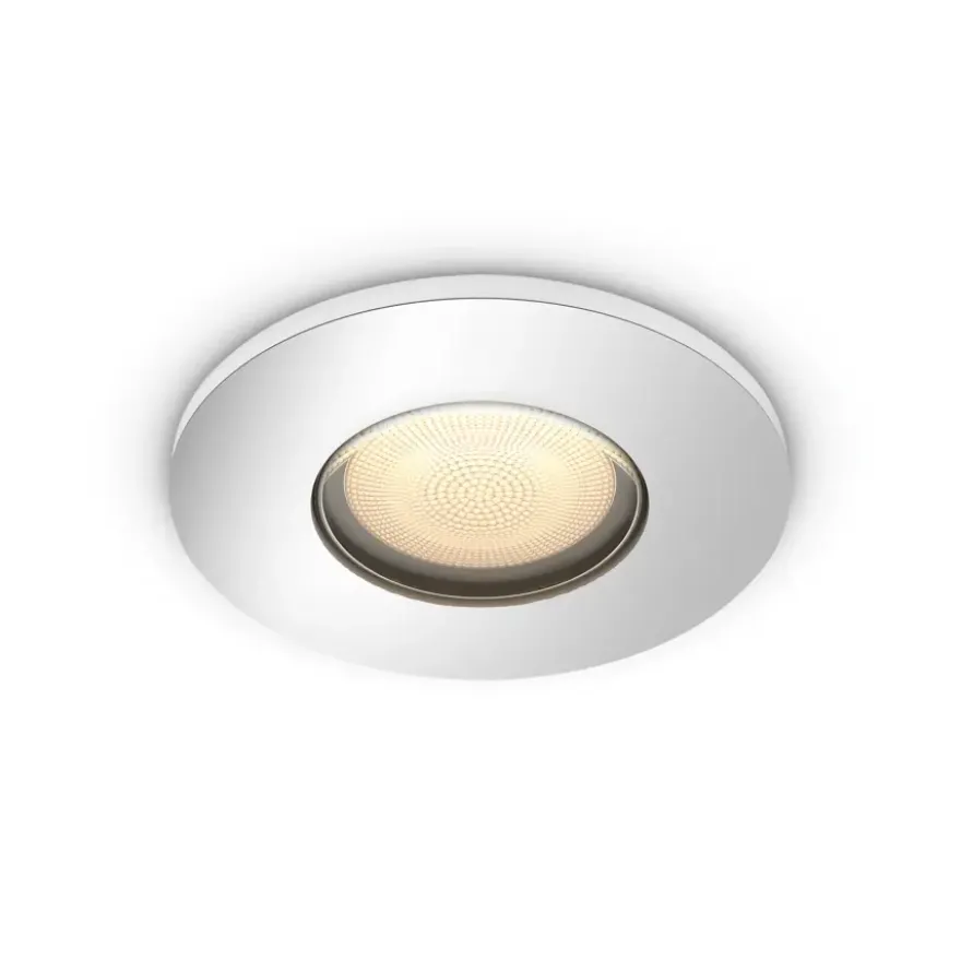 Philips Hue badkamerinbouwspot Adore chroom - warm tot koelwit licht 4.2W - 1 spot