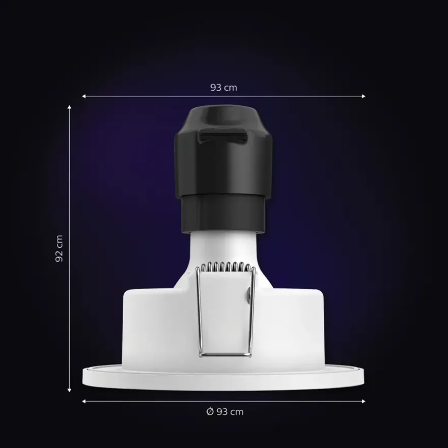 Philips Hue badkamerinbouwspot Xamento chroom - wit en gekleurd 6W - rond