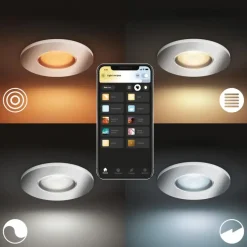 Philips Hue badkamer LED inbouwset Adore 3x5W chroom/wit incl, switch en bluetooth
