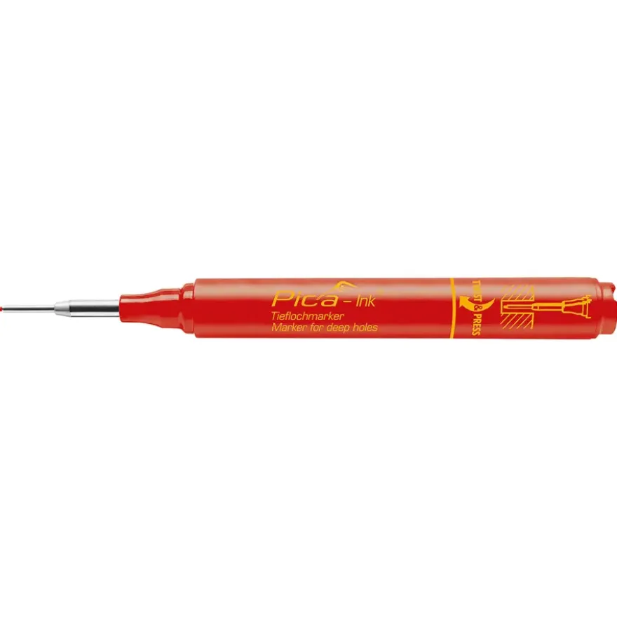 Pica 150/40 Markeerstift voor diepe gaten rood