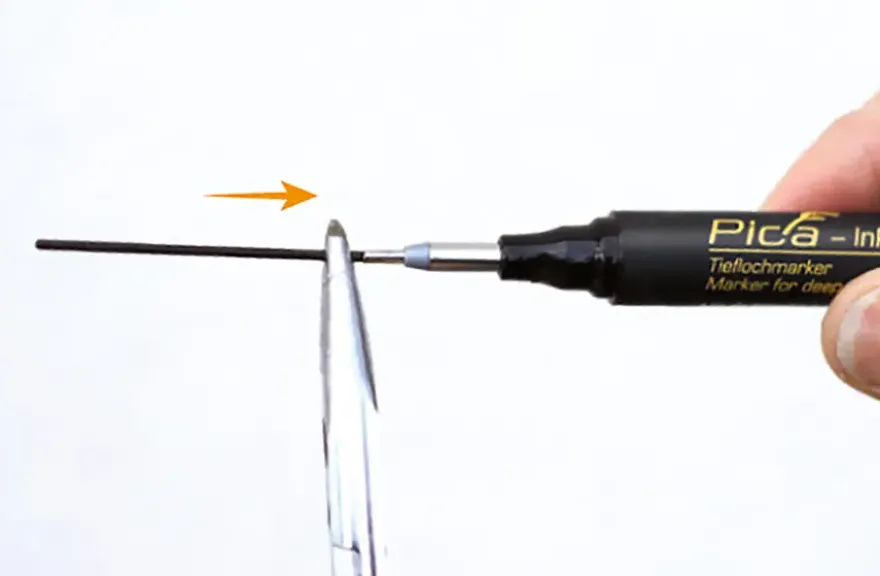 Pica 150/40 Markeerstift voor diepe gaten rood