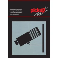 Pickup Alu deurbordje camera bewaking 80 x 80 mm