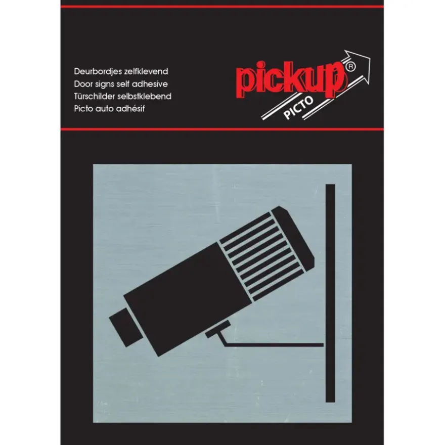 Pickup Alu deurbordje camera bewaking 80 x 80 mm