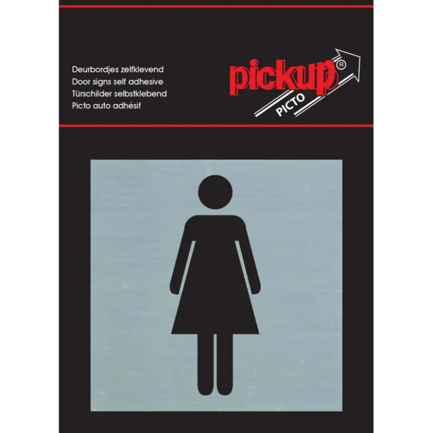 Pickup Alu deurbordje dames 80x80 mm