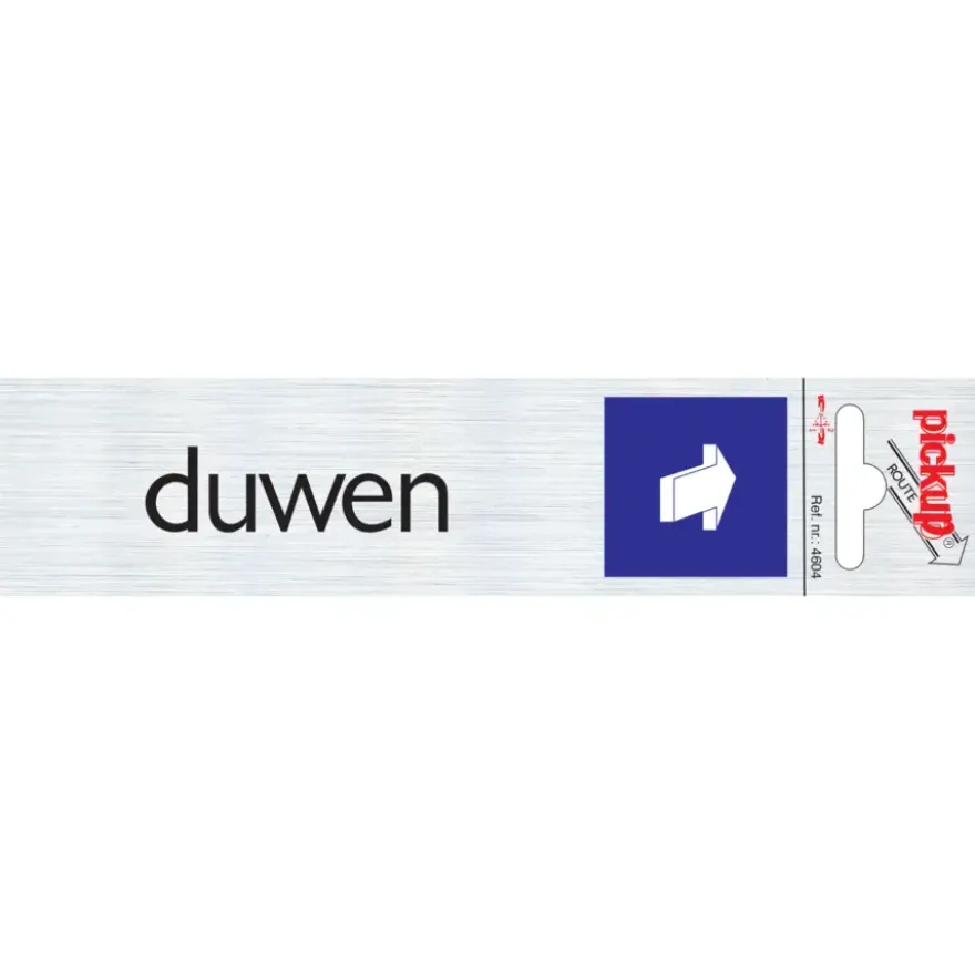 Pickup Alu deurbordje duwen liggend 165x44 mm