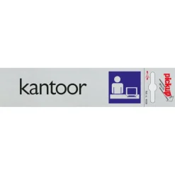 Pickup Alu deurbordje kantoor 165x44 mm