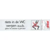 Pickup Alu deurbordje niets in de wc werpen 165x44 mm