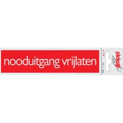 Pickup Alu deurbordje nooduitgang vrijlaten 165x44 mm