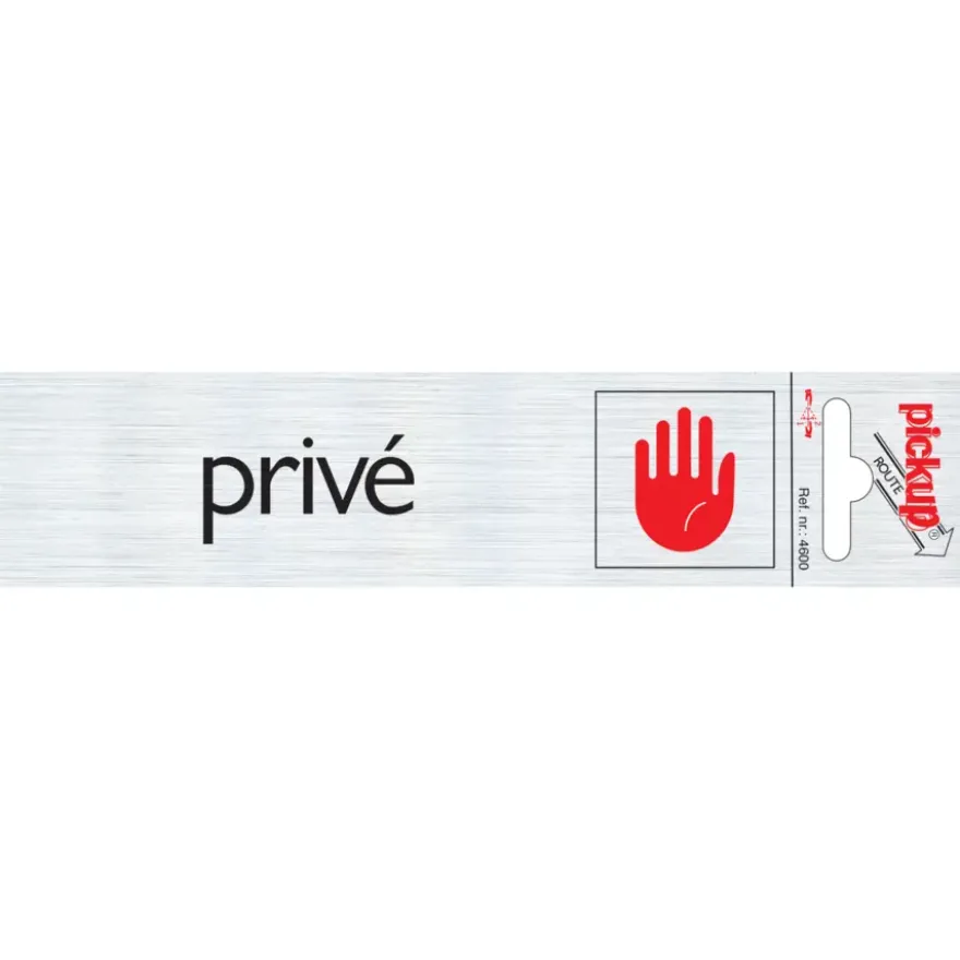 Pickup Alu deurbordje prive 165x44 mm