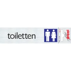 Pickup Alu deurbordje toilet 165x44 mm