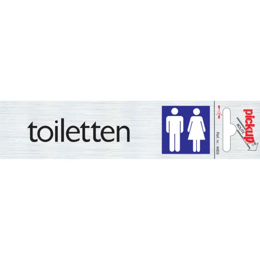 Pickup Alu deurbordje toilet 165x44 mm