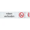 Pickup Alu deurbordjeverboden te roken 44x165 mm