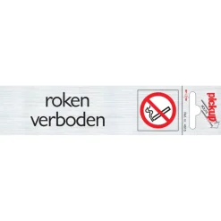Pickup Alu deurbordjeverboden te roken 44x165 mm