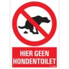Pickup bord hier geen hondentoilet 23x33 cm