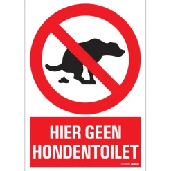 Pickup bord hier geen hondentoilet 23x33 cm