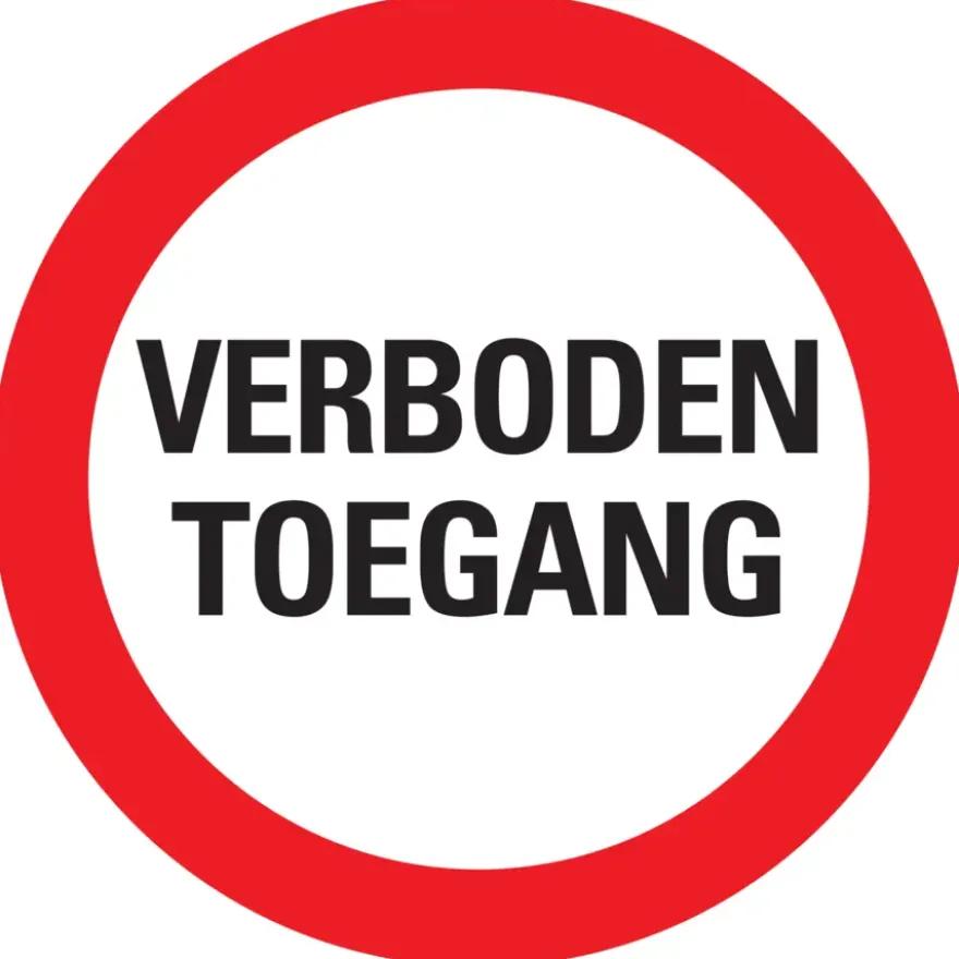 Pickup bordje verboden toegang 300 mm