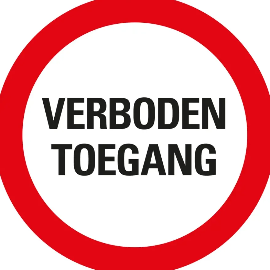 Pickup bordje verboden toegang 300 mm