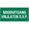 Pickup bord nooduitgang vrijlaten 15x30 cm