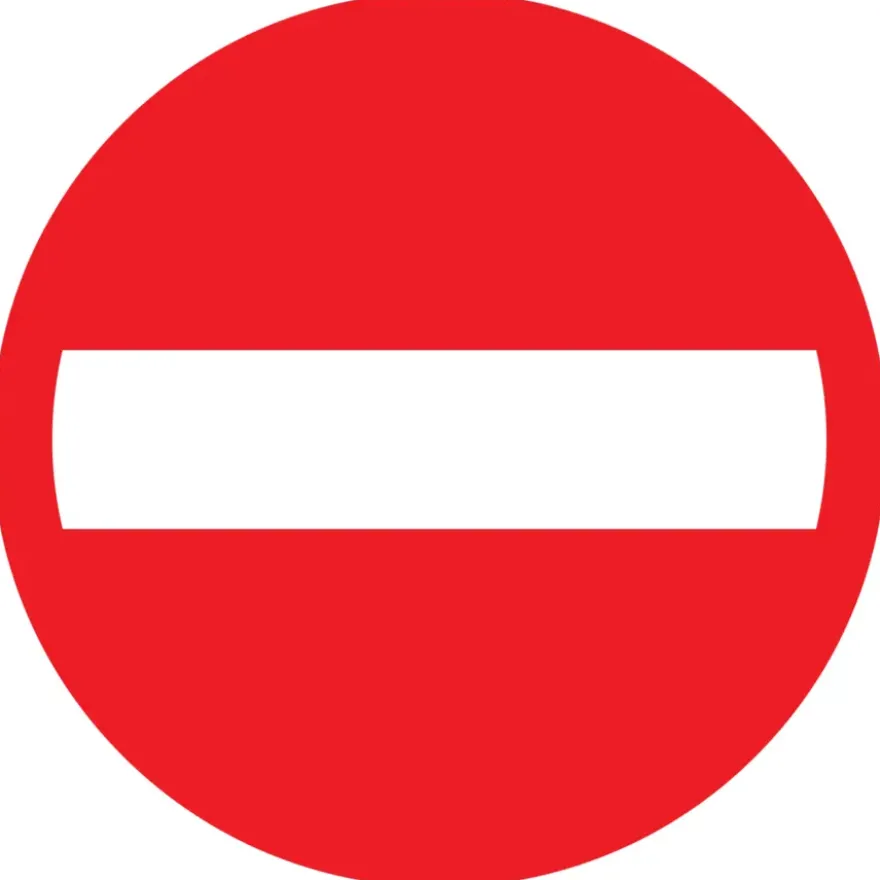 Pickup bord verboden doorgang Ø 18 cm