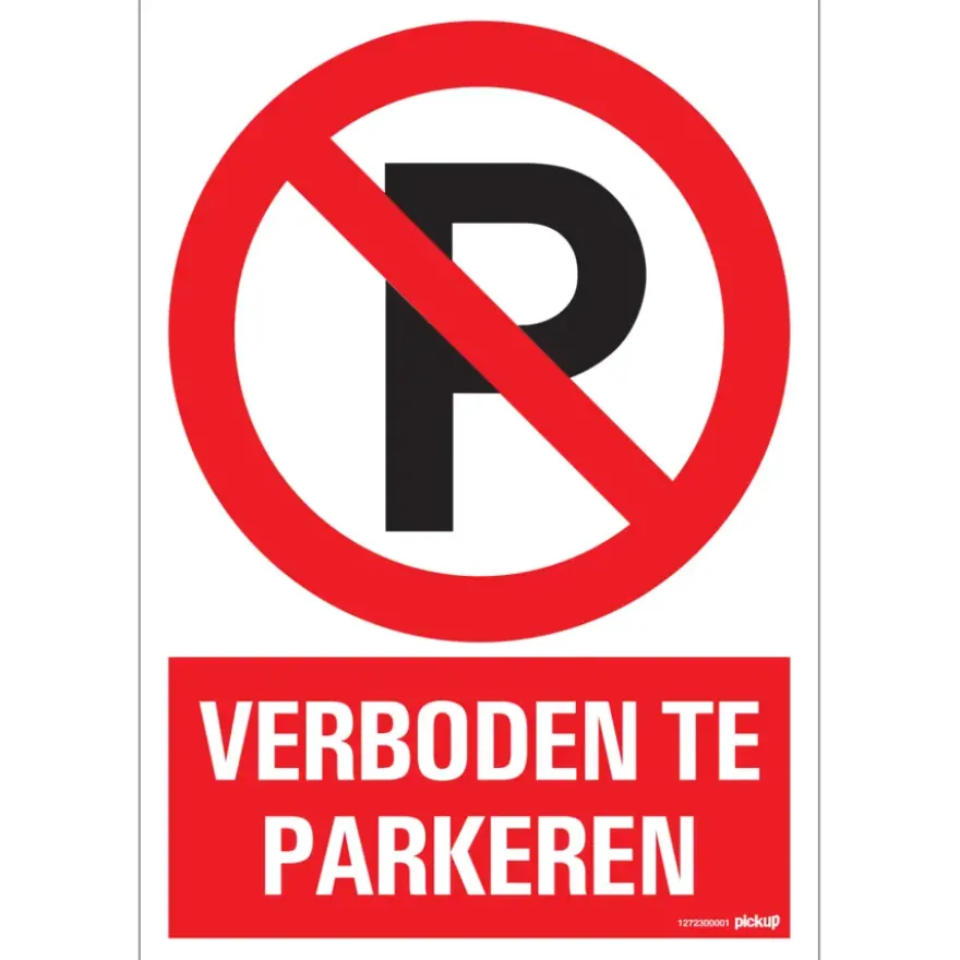 Pickup bord verboden te parkeren 23x33 cm