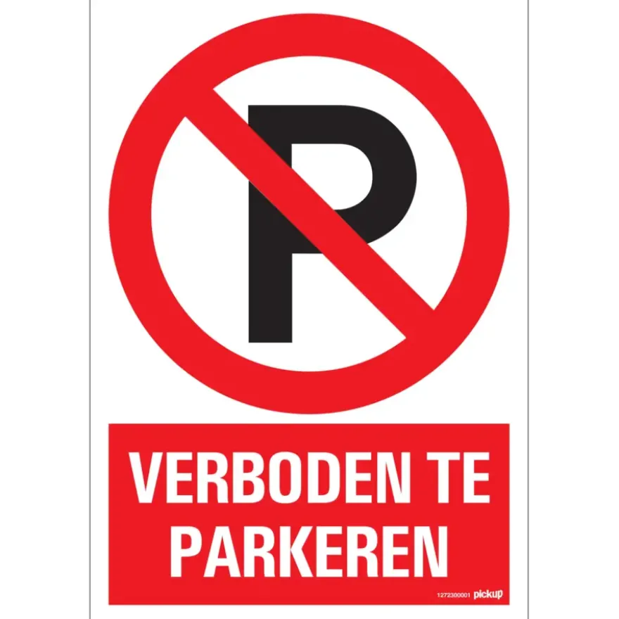 Pickup bord verboden te parkeren 23x33 cm