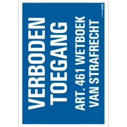 Pickup bord verboden toegang 23x33 cm