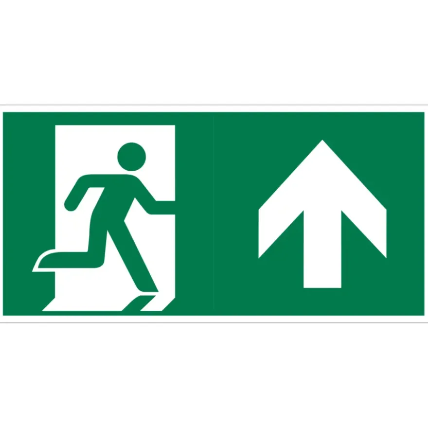 Pickup bord vluchtweg naar boven 15x30 cm