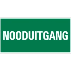 Pickup bord vluchtweg nooduitgang 15x30 cm