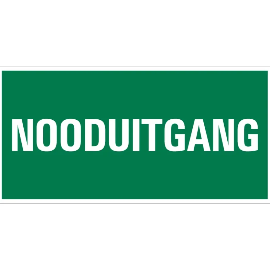 Pickup bord vluchtweg nooduitgang 15x30 cm