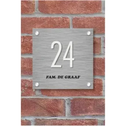 Pickup 3D Home plaat grijs acrylaat 3 mm 20 x 20 cm