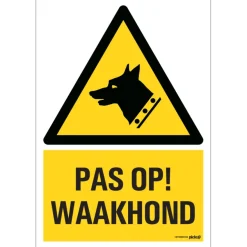 Pickup pas op waakhond 23x33 cm