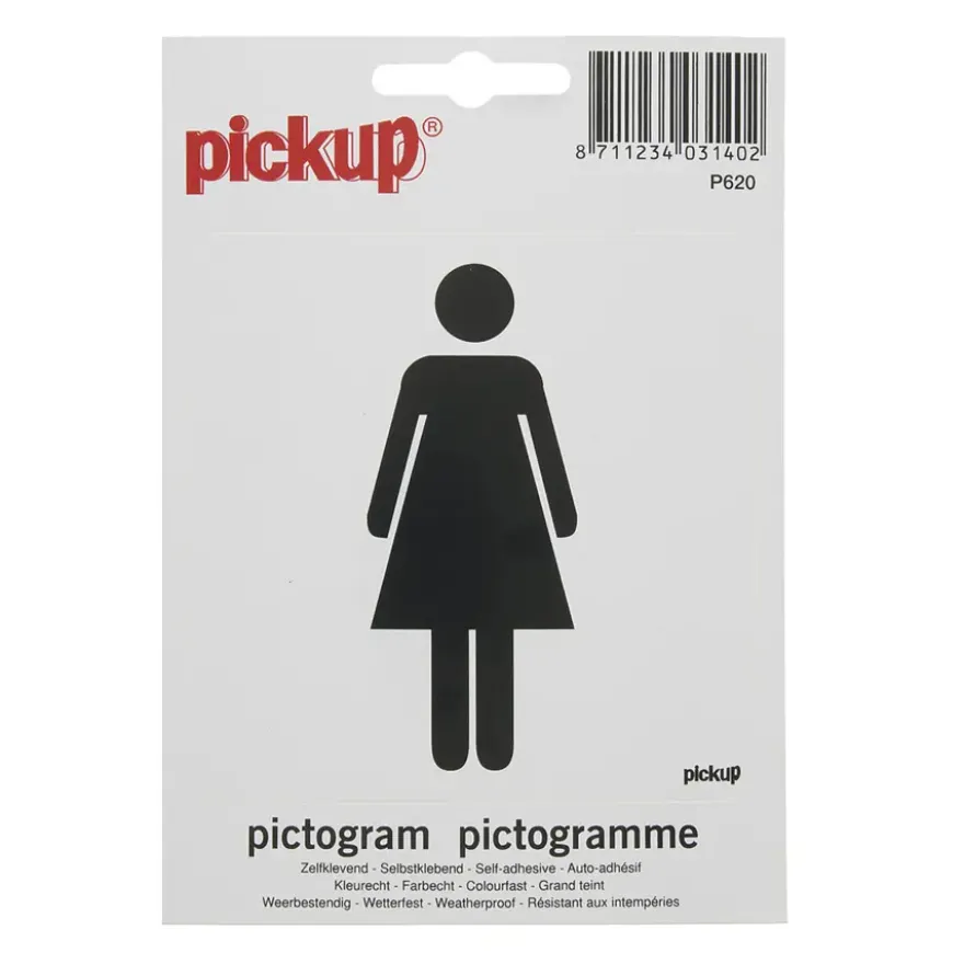 Pickup pictogram Dames 10x10 cm