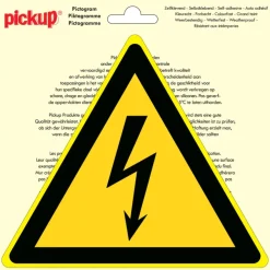 Pickup pictogram Gevaar voor Elektrische Spanning 20x20 cm