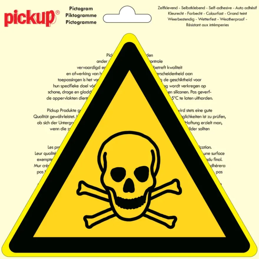 Pickup pictogram giftige stoffen 20 cm