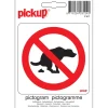 Pickup pictogram hier geen hondenpoep 10x10 cm
