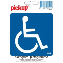 Pickup pictogram rolstoel toegankelijk 10x10 cm