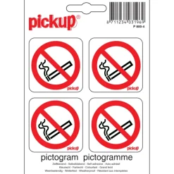 Pickup pictogram verboden te roken 10x10 cm
