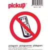 Pickup pictogram verbod voor mobiele telefoons 10x10 cm