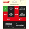 Pickup Pictogram Vinyl 15x15cm 4 op 1 JA/NEE