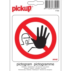 Pickup Pictogram 10x10cm Verboden voor onbevoegden