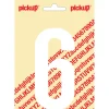 Pickup plakcijfer 6 wit mat 120 mm