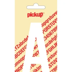 Pickup plakletter A wit mat 90 mm