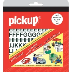 Pickup plakletter A-Z zwart 10 mm